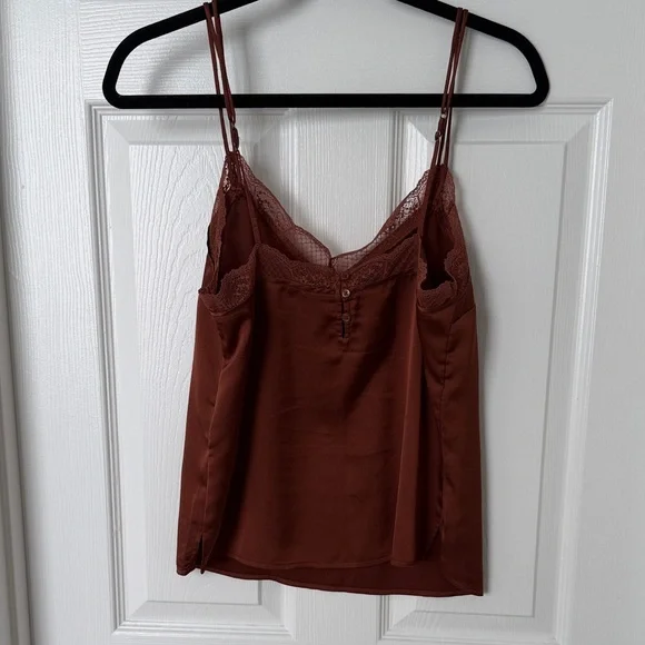 Abercrombie & Fitch Satin Cami Top - Brown - Picture 3 of 4